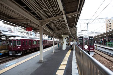 Osaka, Japonya 'daki Hankyu Juso İstasyonu.