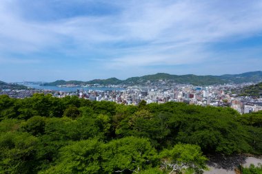 Şehir manzarası arka plan görüntüsü, şehir konsepti 