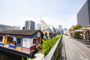 Modern şehir manzarası arka plan görüntüsü, şehir konsepti 