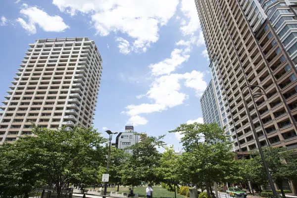 Edificios Modernos Gran Altura Japón — Foto de Stock