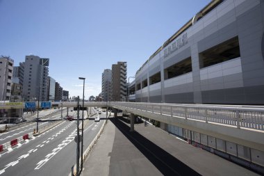 Modern şehir manzarası arka plan görüntüsü, şehir konsepti 