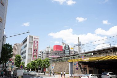 Modern şehir manzarası arka plan görüntüsü, şehir konsepti 