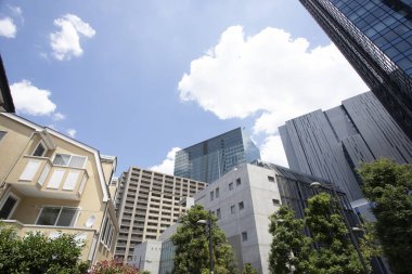 Modern şehir manzarası arka plan görüntüsü, şehir konsepti 