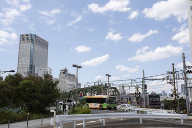 Modern şehir manzarası arka plan görüntüsü, şehir konsepti 