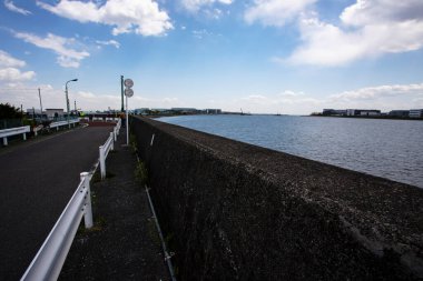 Nehir manzarası ve Haneda Havaalanı, Japonya