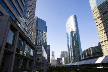 Modern şehir manzarası arka plan görüntüsü, şehir konsepti 