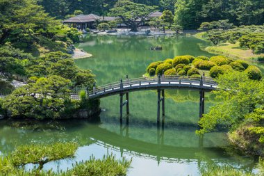 Parktaki güzel Japon manzarası 