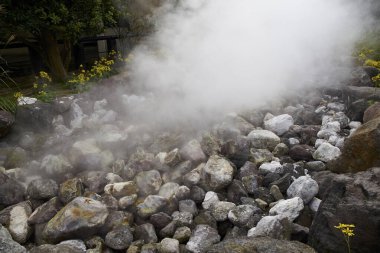 Beppu 'da sıcak kaynak suyu, Oita-shi, Kyushu, Japonya