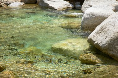 Dağlardaki berrak deniz akıntısı