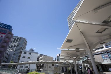 Modern şehir manzarası arka plan görüntüsü, şehir konsepti 