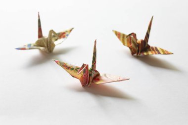 Japon origami turnaları yakın çekim görüntüsü