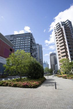 Modern şehir manzarası arka plan görüntüsü, şehir konsepti 