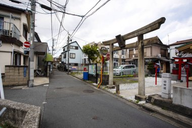 Tokyo, Japonya 'daki Soba Tapınağı Kapısı.