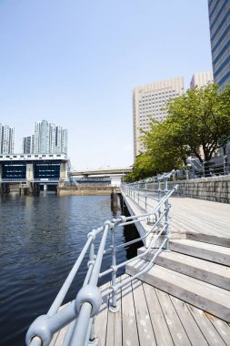 Modern şehir manzarası arka plan görüntüsü, şehir konsepti 