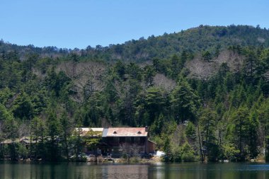 Gölde bir ahşap ev 