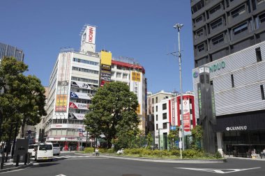 Modern şehir manzarası arka plan görüntüsü, şehir konsepti 