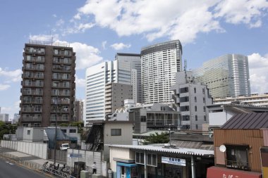 Modern şehir manzarası arka plan görüntüsü, şehir konsepti 