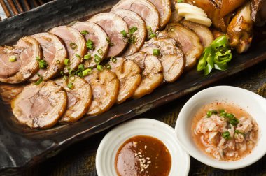 Lezzetli Japon yemeği yakın çekim görüntüsü