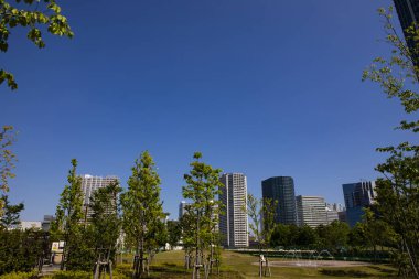 Şehir manzarası arka plan görüntüsü, şehir konsepti 