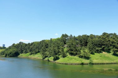 İmparatorluk Sarayı 'nın Doğu Bahçeleri, Chiyoda Bölgesi, Tokyo, Japonya
