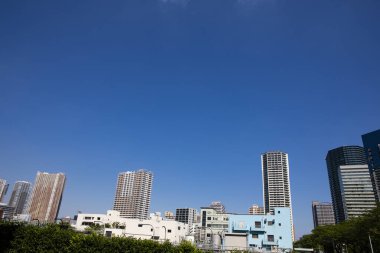 Şehir manzarası arka plan görüntüsü, şehir konsepti 