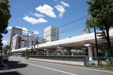 Şehir manzarası arka plan görüntüsü, şehir konsepti 