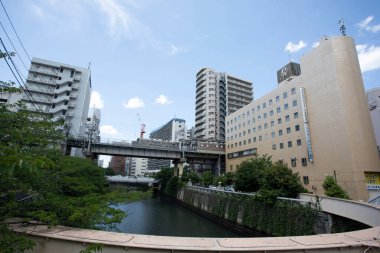 Modern şehir manzarası arka plan görüntüsü, şehir konsepti 