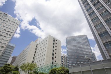 Modern şehir manzarası arka plan görüntüsü, şehir konsepti 