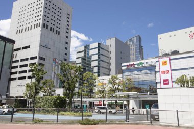 Modern şehir manzarası arka plan görüntüsü, şehir konsepti 