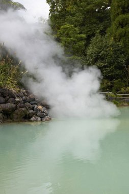 Beppu 'da sıcak kaynak suyu, Oita-shi, Kyushu, Japonya