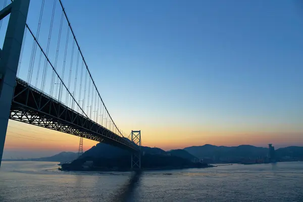 Beautiful View Sea Bridge Sunset — Stock Photo, Image