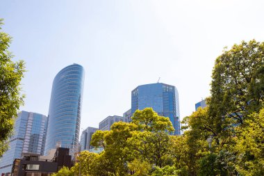 Şehir manzarası arka plan görüntüsü, şehir konsepti 