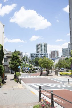 Modern şehir manzarası arka plan görüntüsü, şehir konsepti 