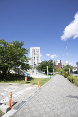 Modern şehir manzarası arka plan görüntüsü, şehir konsepti 