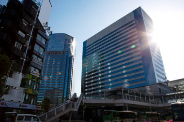 Modern şehir manzarası arka plan görüntüsü, şehir konsepti 