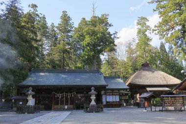 Asya 'daki geleneksel Japon evi manzarası.