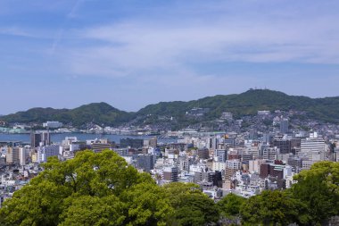 Şehir manzarası arka plan görüntüsü, şehir konsepti 