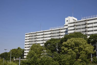 Senboku 'nun yeni kasabasında hava manzarası