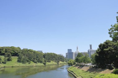 İmparatorluk Sarayı 'nın Doğu Bahçeleri, Chiyoda Bölgesi, Tokyo, Japonya
