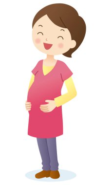 Hamile bir kadının güzel bir resmi.