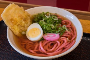 Closeup of Japanese Food on Restaurant Table 