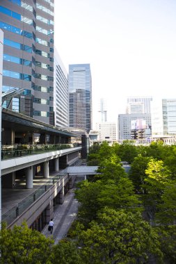 Modern şehir manzarası arka plan görüntüsü, şehir konsepti 