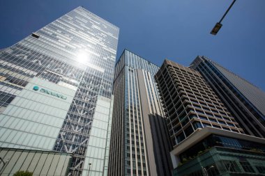 Modern şehir arka plan görüntüsü, şehir manzarası konsepti