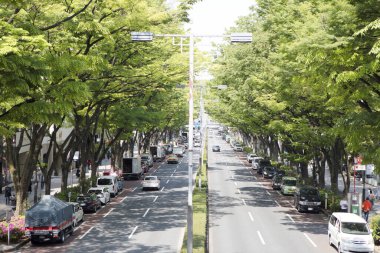 Modern şehir arka plan görüntüsü, şehir manzarası konsepti