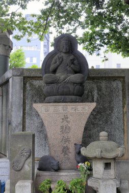 Japonya 'daki eski tarihi mezarlığın manzarası..