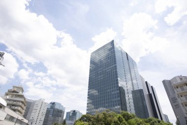 Modern şehir manzarası arka plan görüntüsü, şehir konsepti 