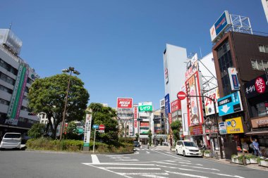 Modern şehir manzarası arka plan görüntüsü, şehir konsepti 