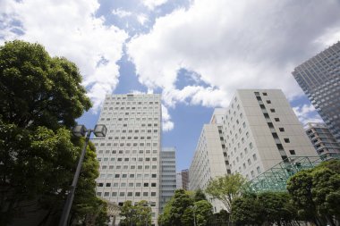 Modern şehir manzarası arka plan görüntüsü, şehir konsepti 