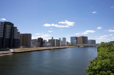 Modern şehir manzarası arka plan görüntüsü, şehir konsepti 