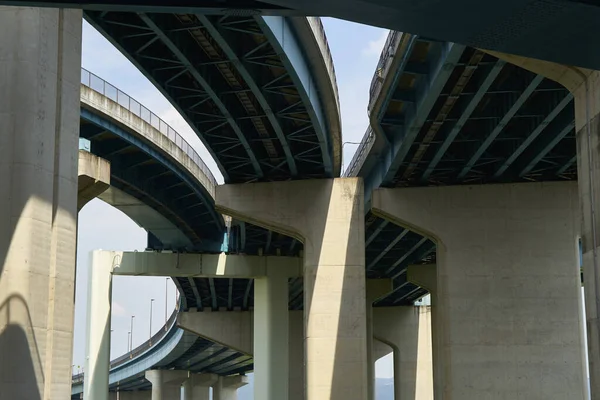 Interchange Road Grade Separated Junction City Heavy Traffic — Stock Photo, Image